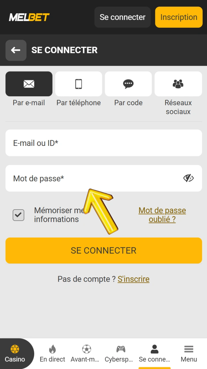 Connectez-vous à votre compte Melbet sécurisé pour accéder à toutes vos fonctionnalités préférées.