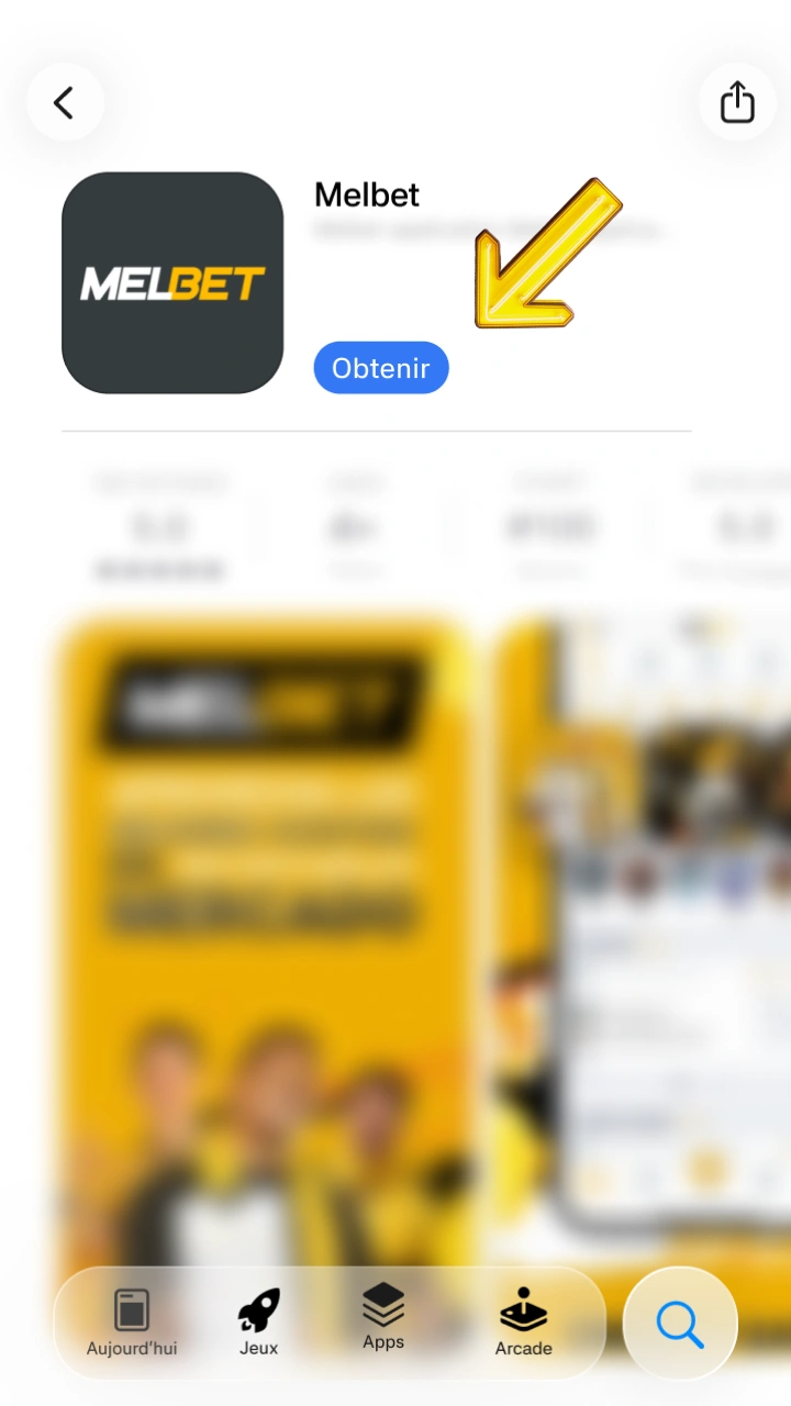 Téléchargez gratuitement et en toute sécurité l'application Melbet directement depuis l'App Store officiel.