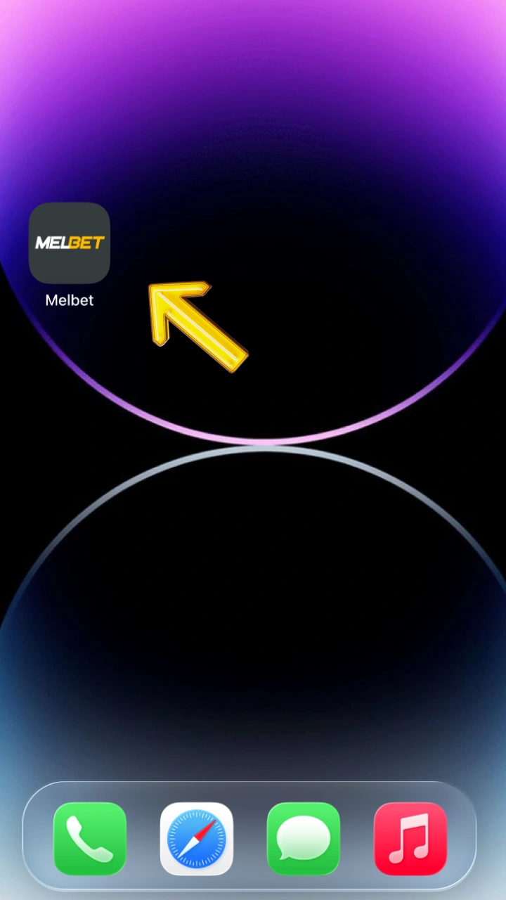 Lancez l'application Melbet depuis l'écran d'accueil pour commencer à placer des paris.