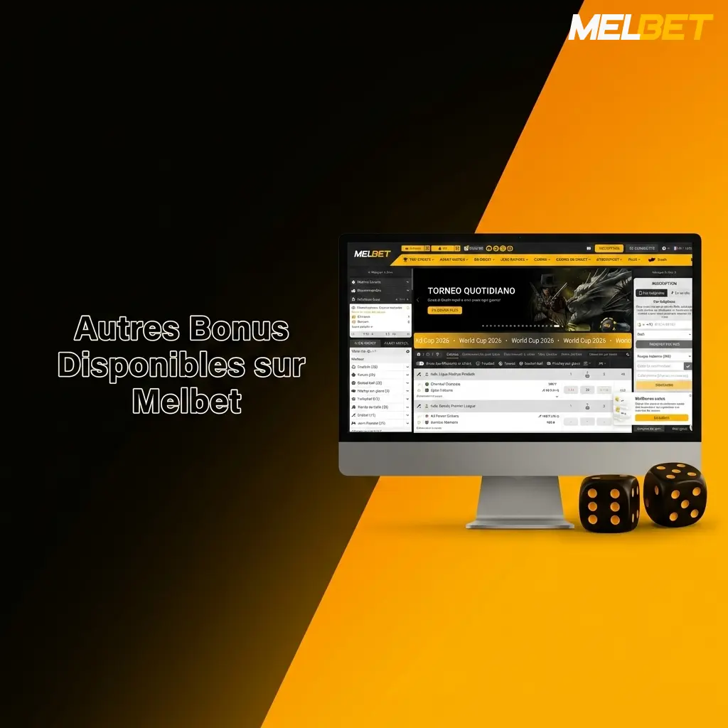 Autres bonus Melbet disponibles : rechargement, cashback, accumulateur, freebets, fidélité et bonus casino pour joueurs français.